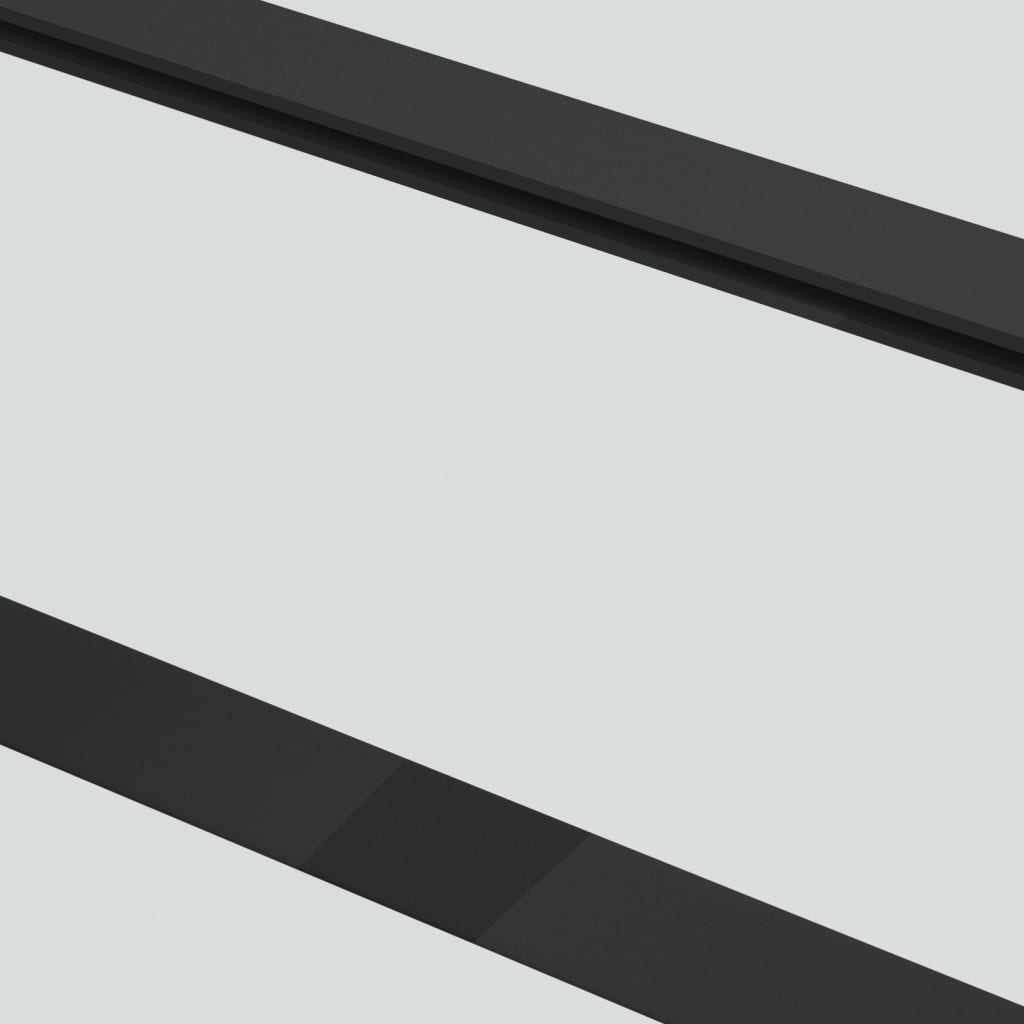 vidaXL Schuifdeur 90x205 cm ESG-glas en aluminium zwart
