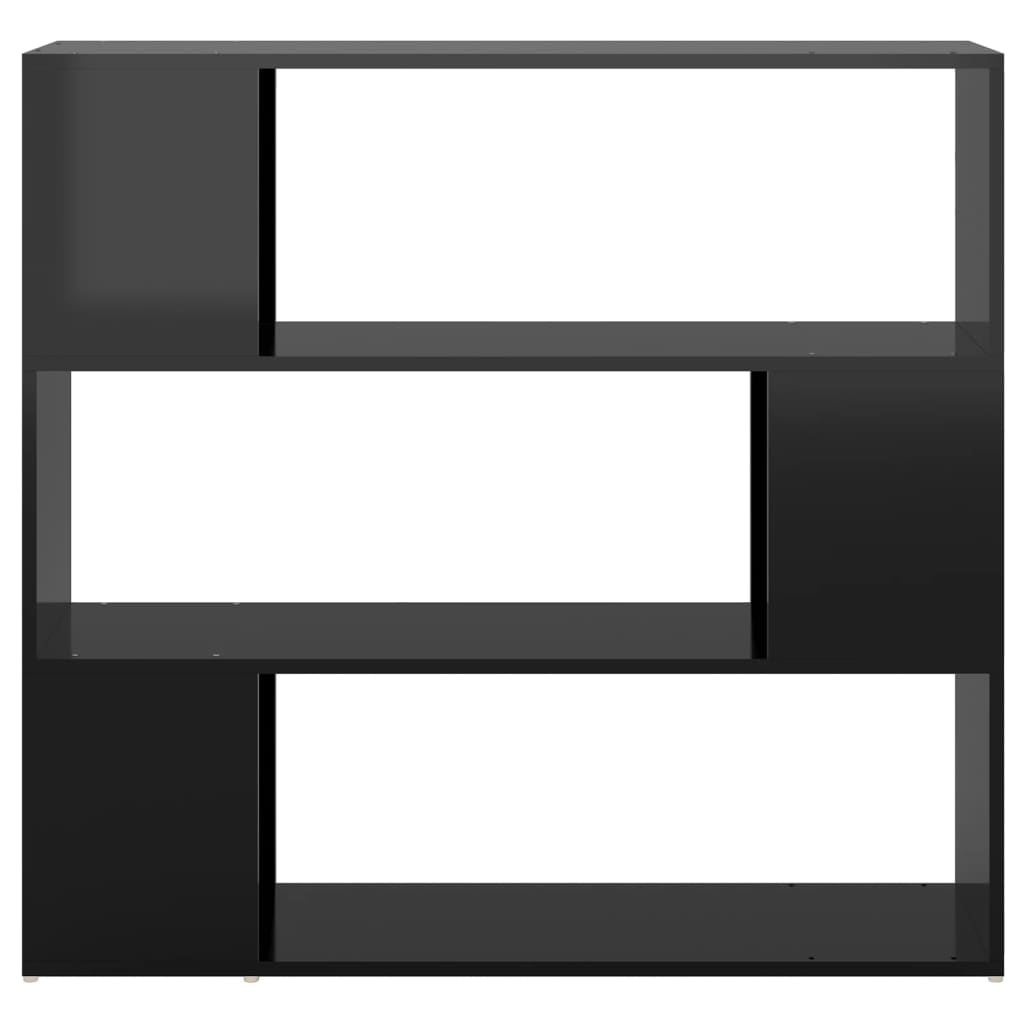 vidaXL Boekenkast/kamerscherm 100x24x94 cm hoogglans zwart
