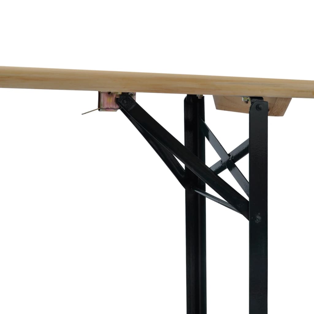 vidaXL Biertafel met 2 bankjes inklapbaar 220 cm grenenhout