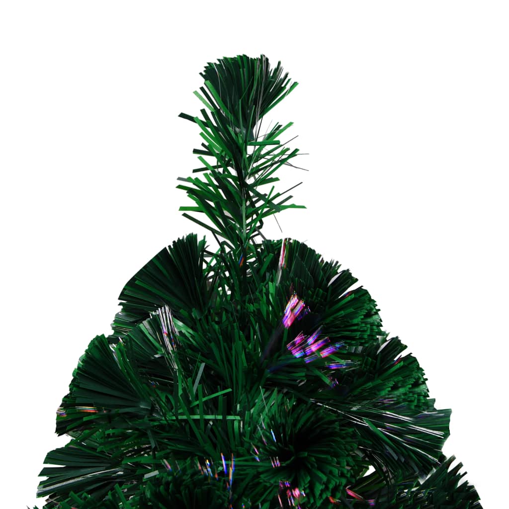 vidaXL Kunstkerstboom met standaard 120 cm optische vezel groen