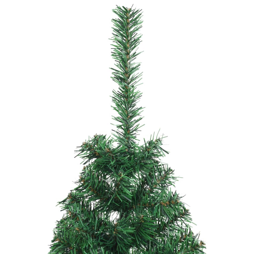 vidaXL Kunstkerstboom met standaard half 150 cm PVC groen