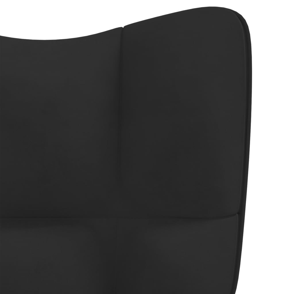 vidaXL Relaxstoel fluweel zwart