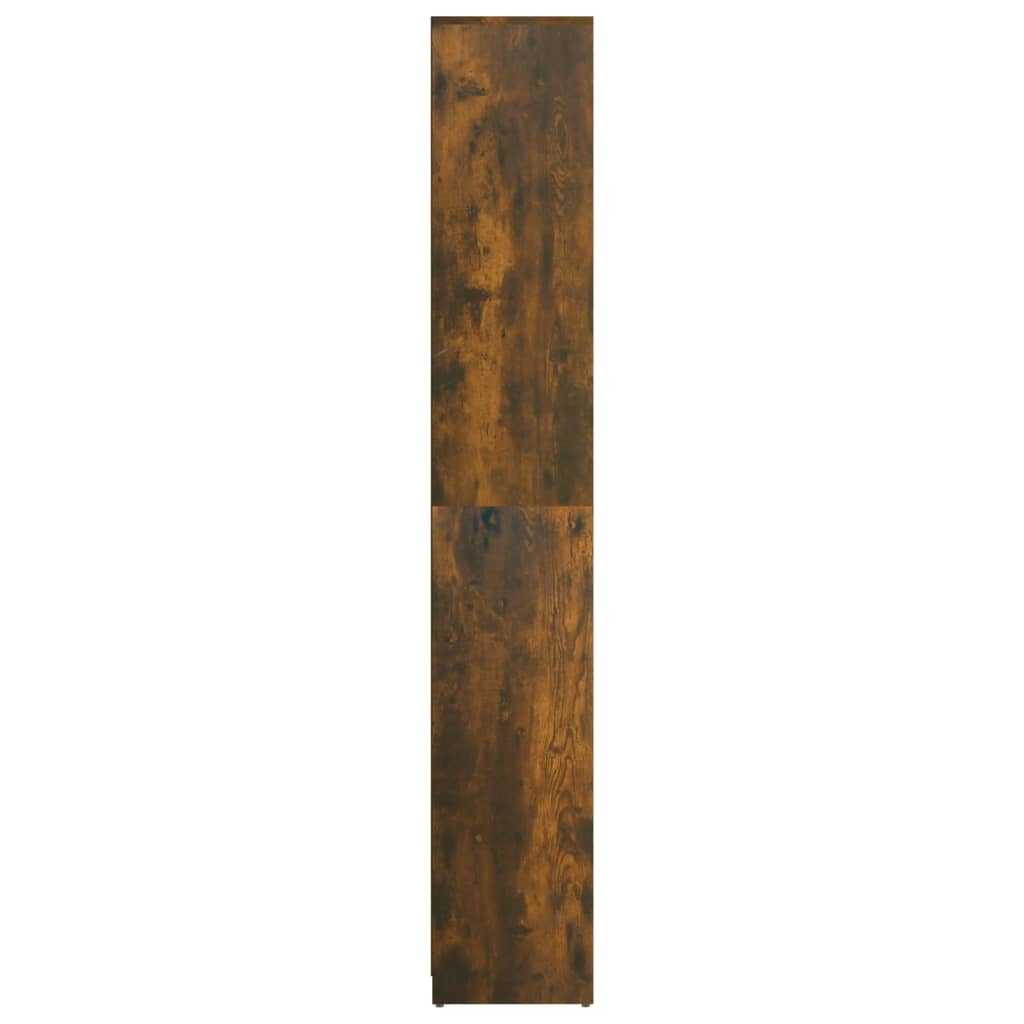 vidaXL Badkamerkast 30x30x183,5 cm bewerkt hout gerookt eikenkleurig