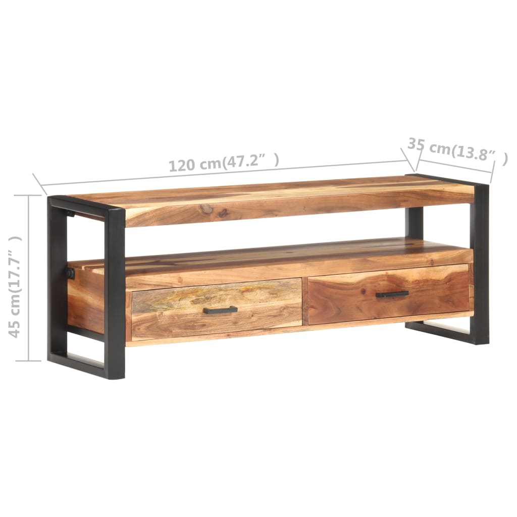 vidaXL Tv-meubel 120x35x45 cm hout met honingkleurige afwerking