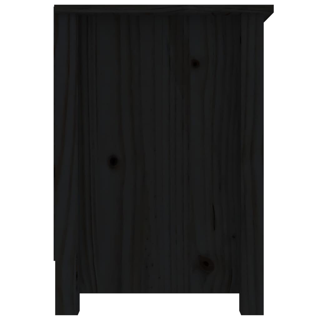 vidaXL Tv-meubel 103x36,5x52 cm massief grenenhout zwart