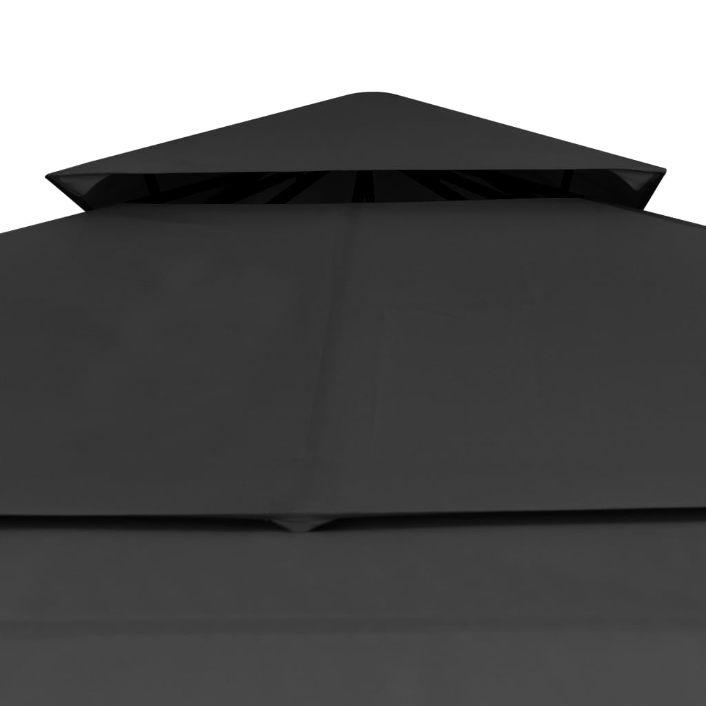 vidaXL Prieel met uitschuifbare daken 180 g/m² 3x3x2,75 m antraciet