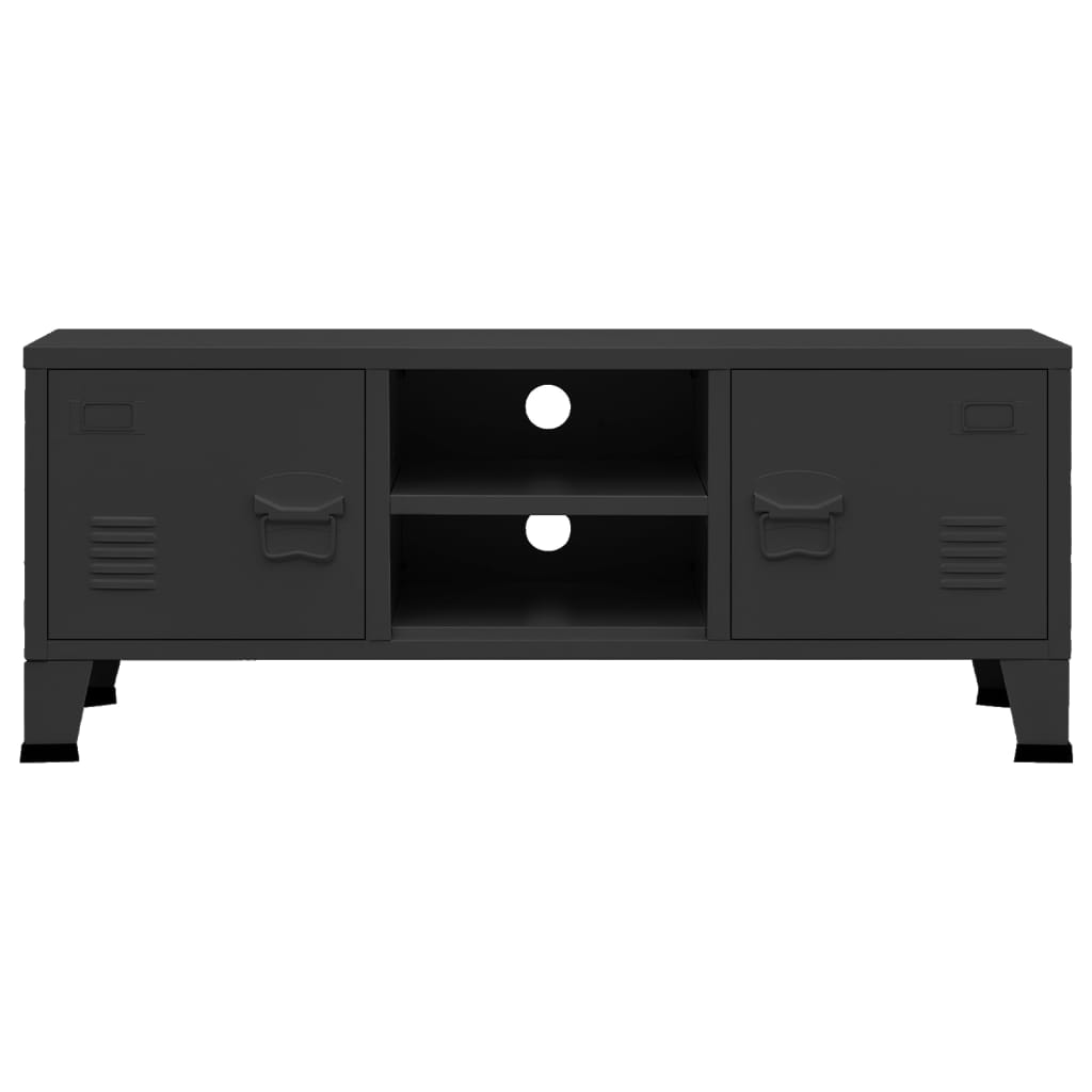 vidaXL Tv-meubel industrieel 105x35x42 cm metaal zwart