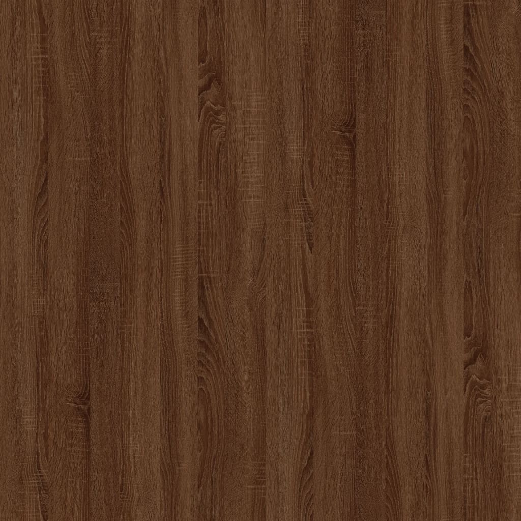 vidaXL Salontafel 80x45x45 cm bewerkt hout en ijzer bruin eikenkleur