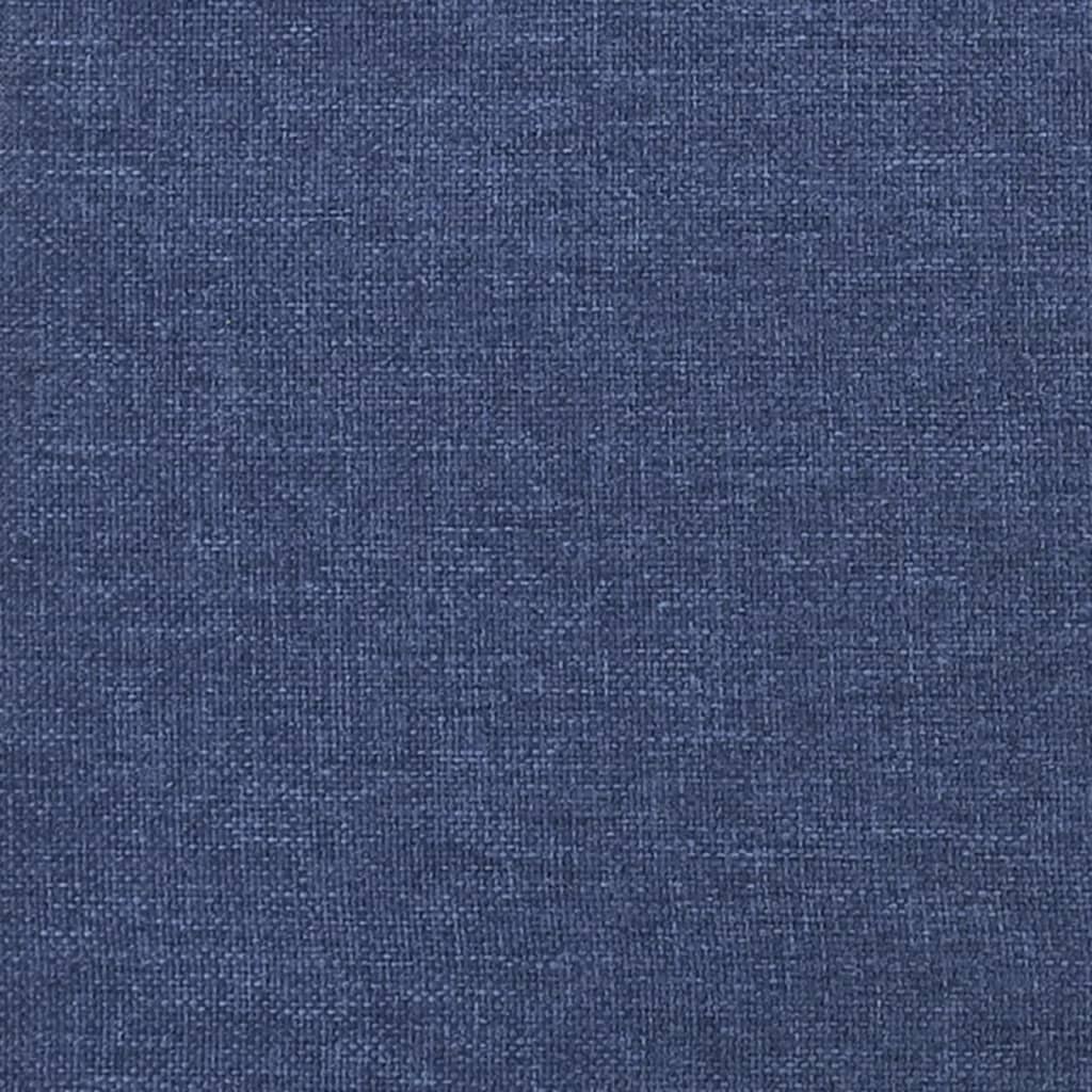 vidaXL Hoofdbord met randen 163x16x78/88 cm stof blauw