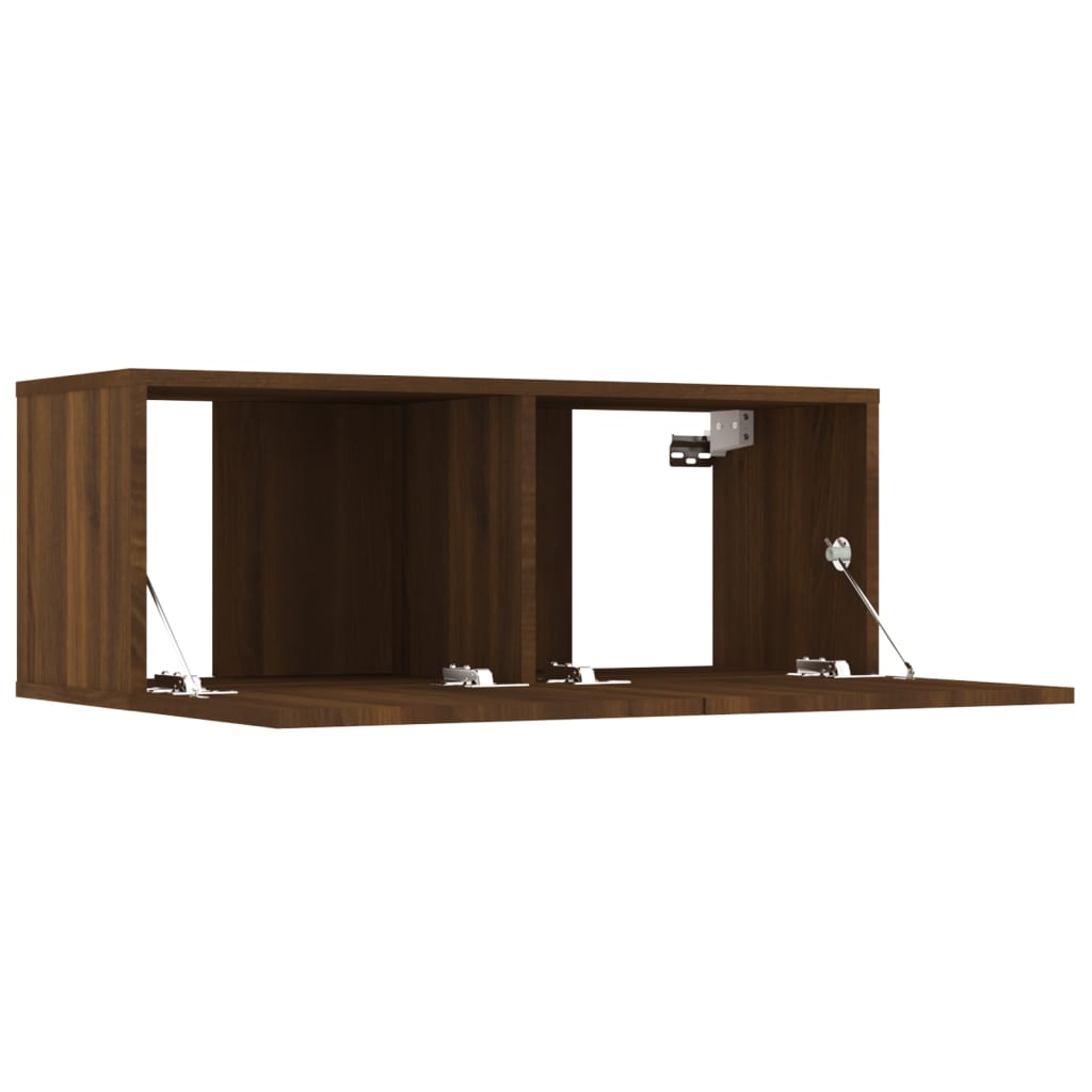 vidaXL Tv-meubelen 2 st 80x30x30 cm bewerkt hout bruineikenkleurig