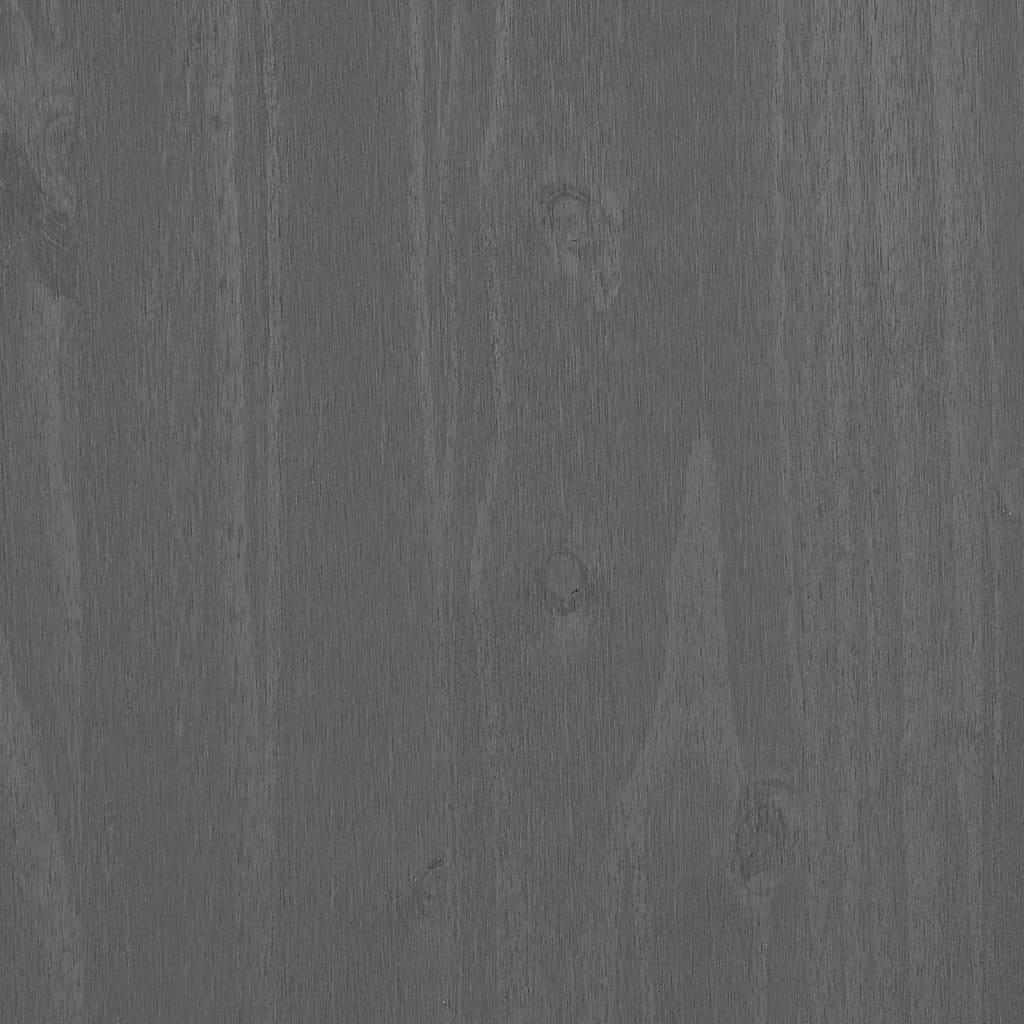 vidaXL Nachtkastje HAMAR 40x35x62 cm massief grenenhout lichtgrijs