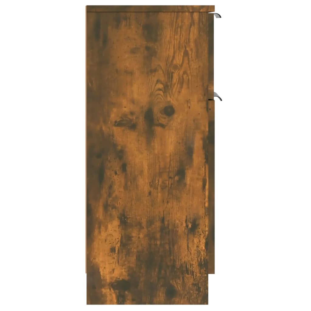 vidaXL Dressoir 30x30x70 cm bewerkt hout gerookt eikenkleurig