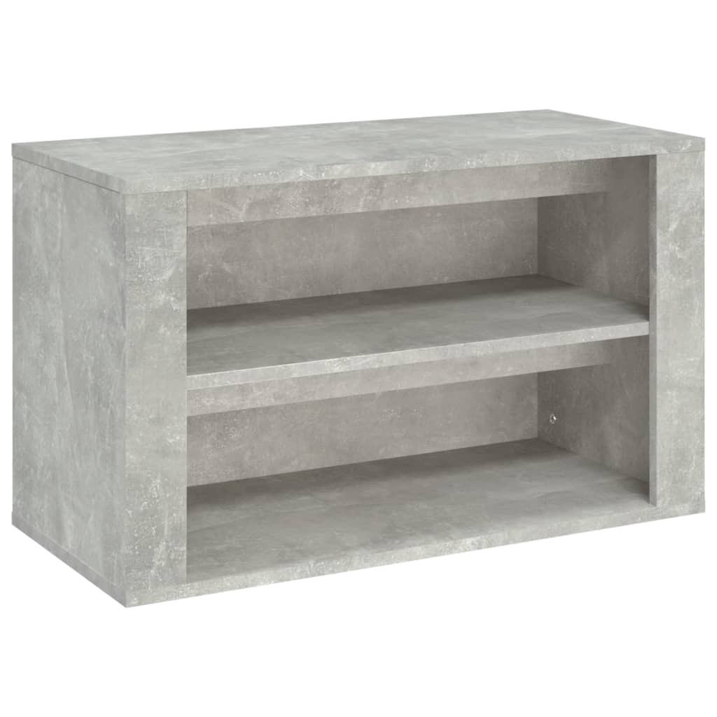 vidaXL Schoenenkast 75x35x45 cm bewerkt hout betongrijs