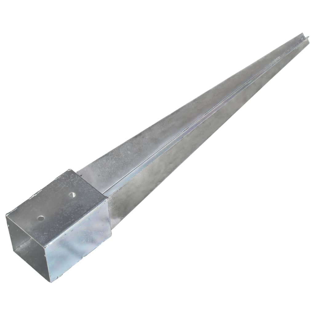 vidaXL Grondpinnen 12 st 10x10x76 cm gegalvaniseerd staal zilverkleurig
