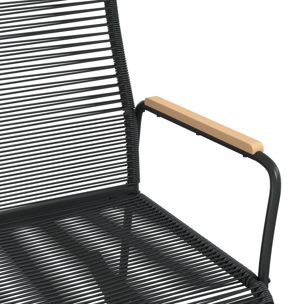 vidaXL Tuinschommelstoel 59x79,5x104 cm PVC-rattan zwart
