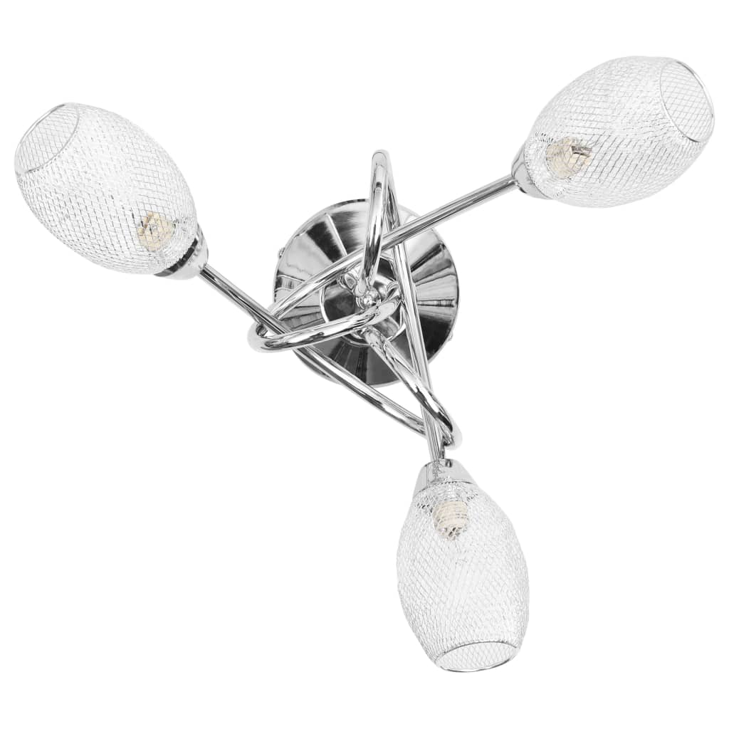 vidaXL Plafondlamp met verchroomde kappen voor 3 x G9 peertjes