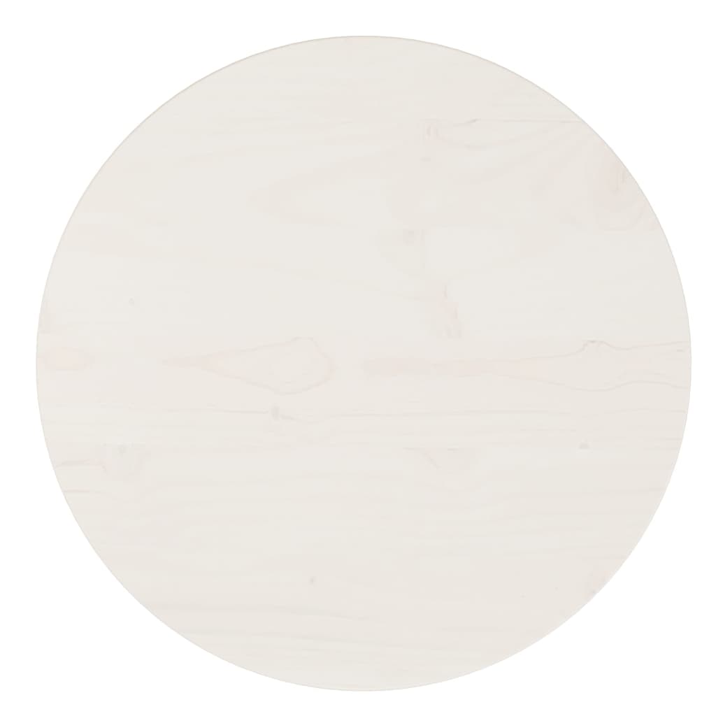 vidaXL Tafelblad Ø40x2,5 cm massief grenenhout wit