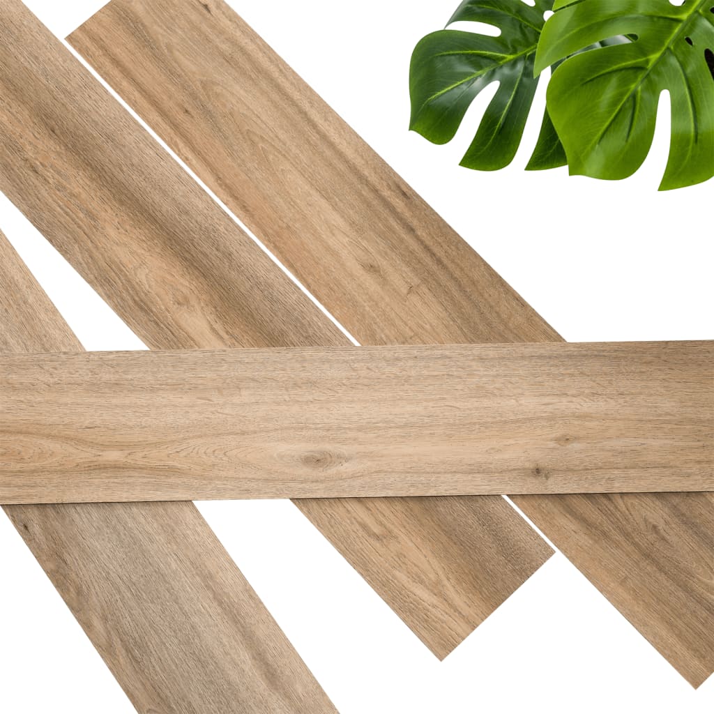 WallArt Planken hout-look natuurlijk eiken lichtbruin