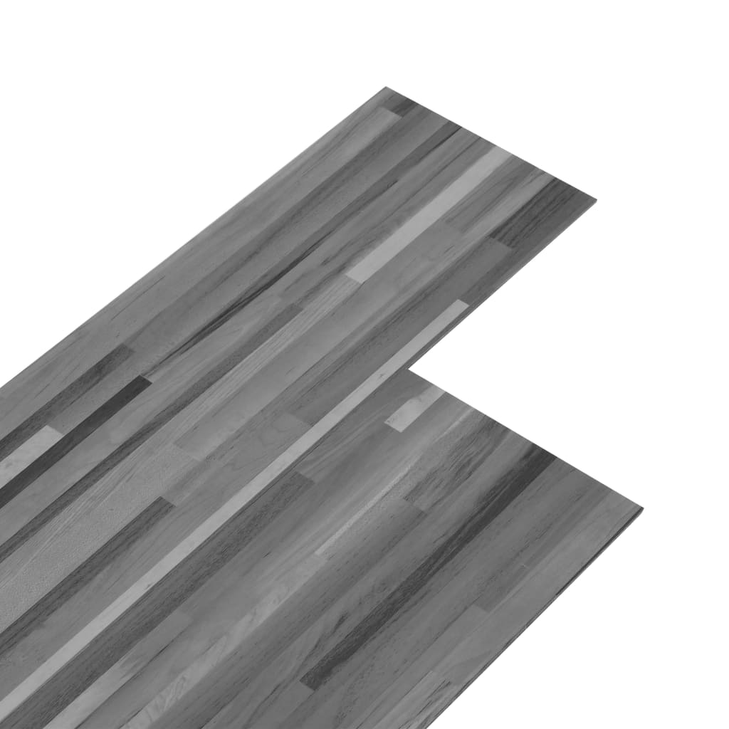 vidaXL Vloerplanken zelfklevend 2,51 m² 2 mm PVC gestreept grijs