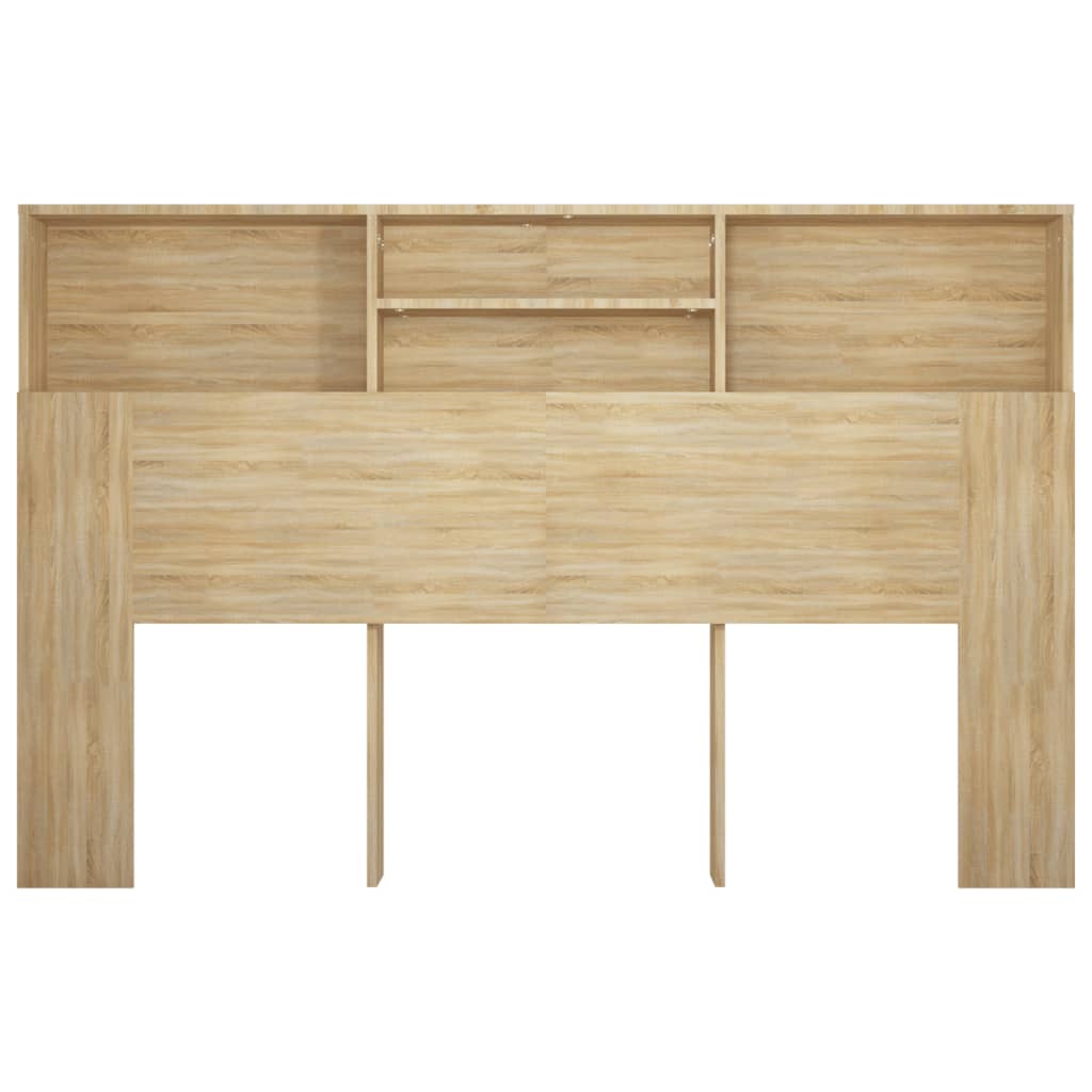 vidaXL Hoofdbordkast 120x18,5x102,5 cm sonoma eikenkleurig, hoofdeindekast, hoofdbord kast, bedombouw kast, hoofdeindekasten, hoofdbord kasten