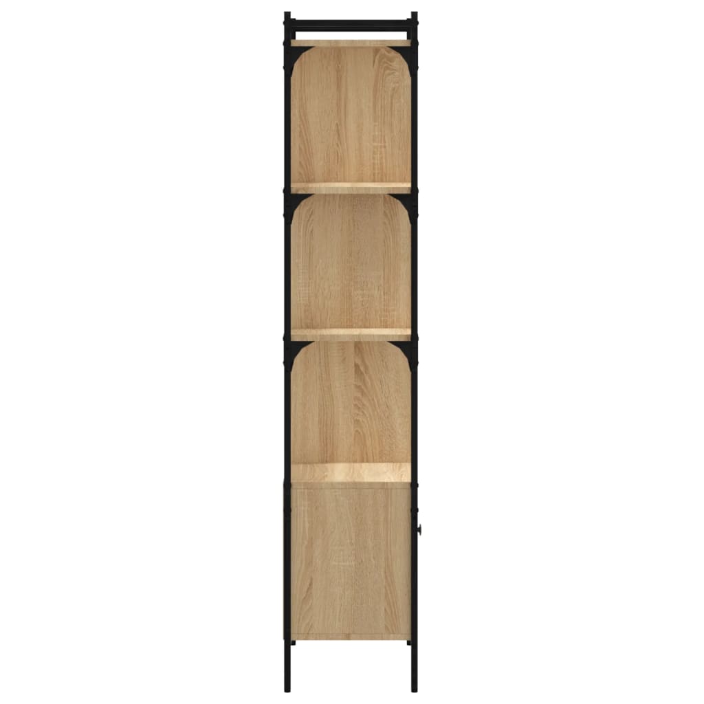 vidaXL Boekenkast met deur 44,5x30x154,5 cm hout sonoma eikenkleurig