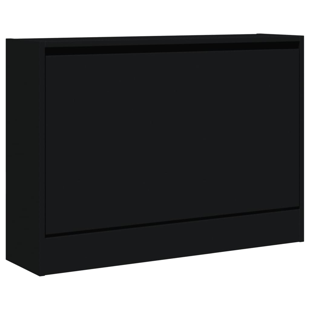 vidaXL Schoenenkast 80x21x57 cm bewerkt hout zwart