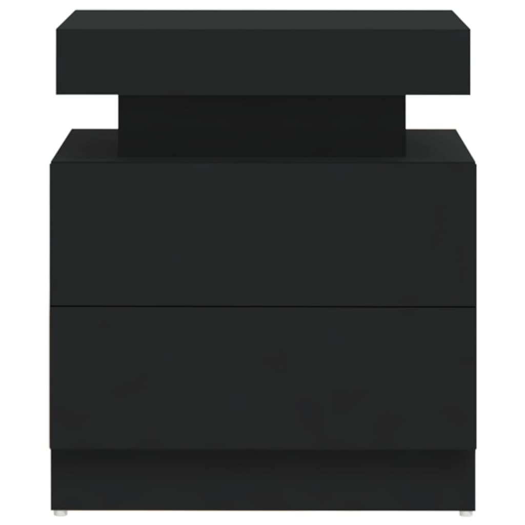vidaXL Nachtkastje 45x35x52 cm spaanplaat zwart