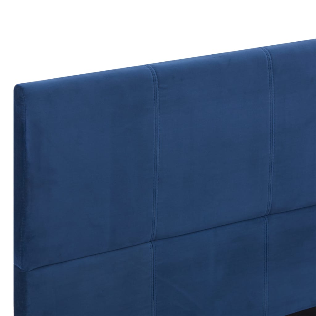 vidaXL Bedframe stof blauw 140x200 cm