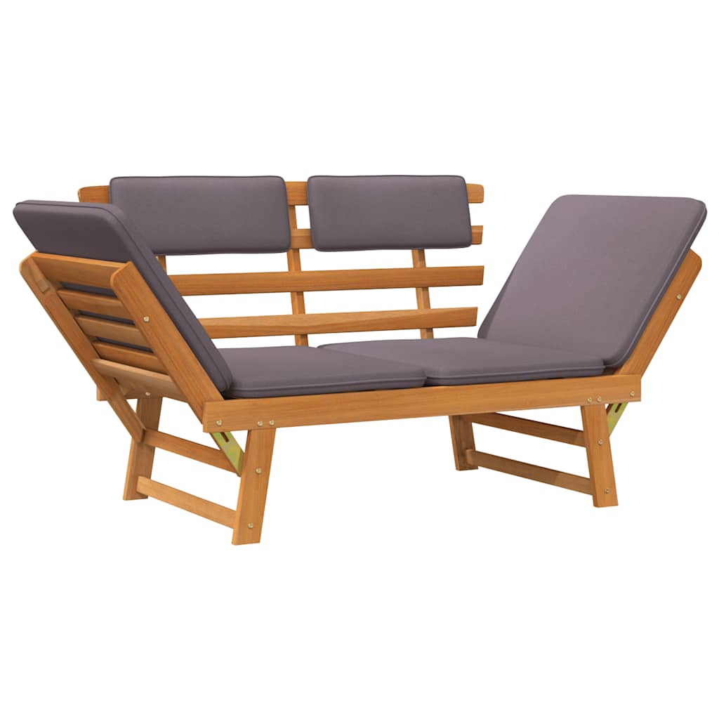 vidaXL Ligbed met kussen 2-in-1 190 cm massief acaciahout kopen? | vidaXL.nl