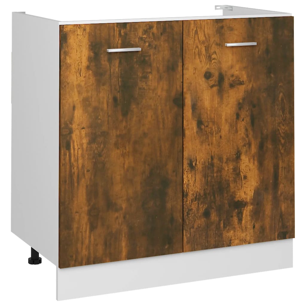 Wastafelonderkast 80x46x81,5 cm bewerkt hout wit