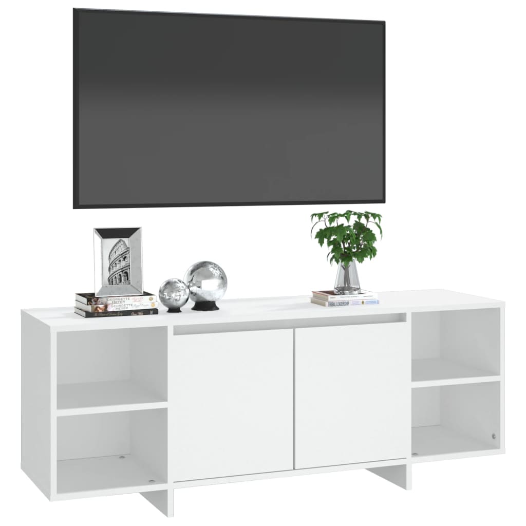 vidaXL Tv-meubel 130x35x50 cm spaanplaat wit