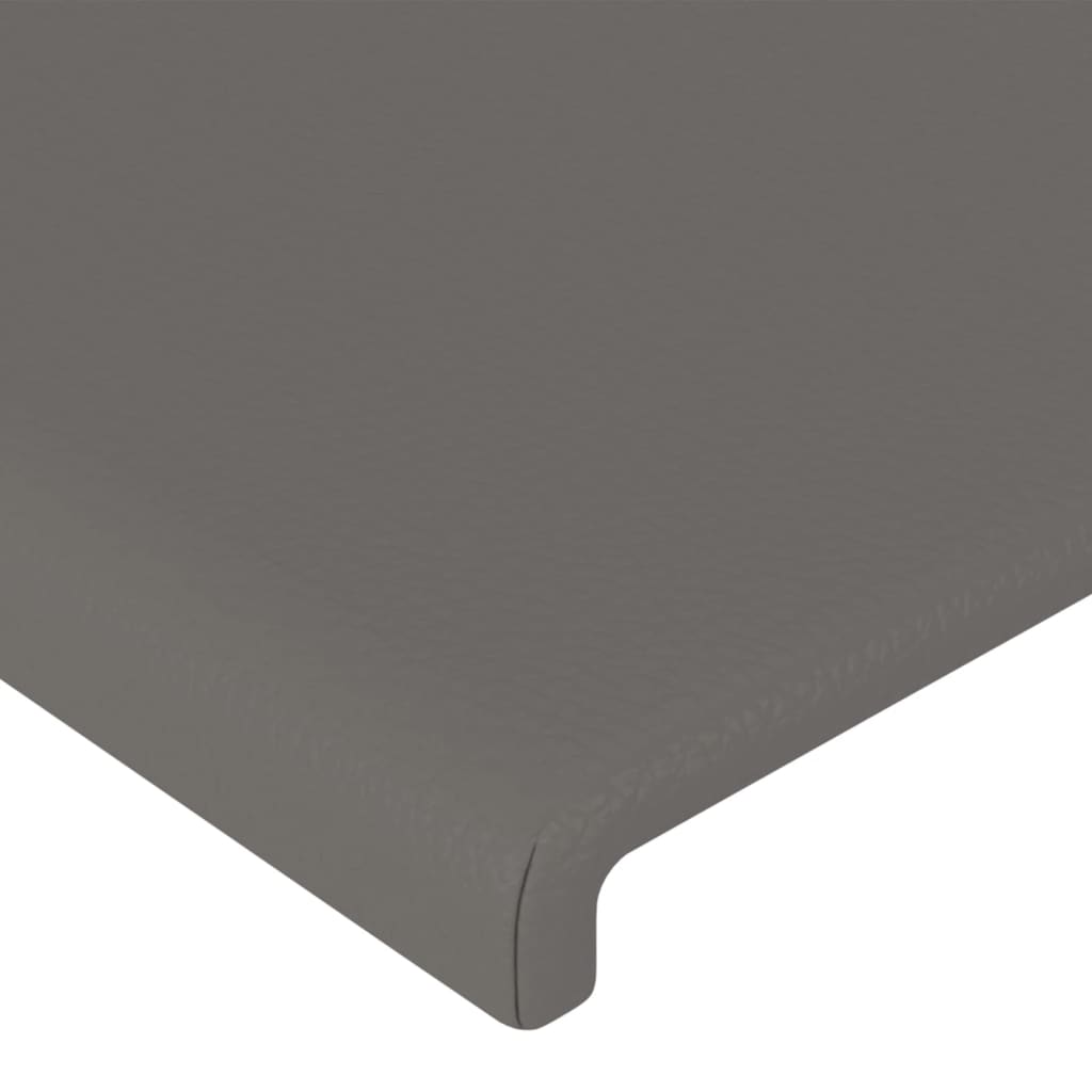 vidaXL Bedframe met hoofdbord kunstleer grijs 160x200 cm