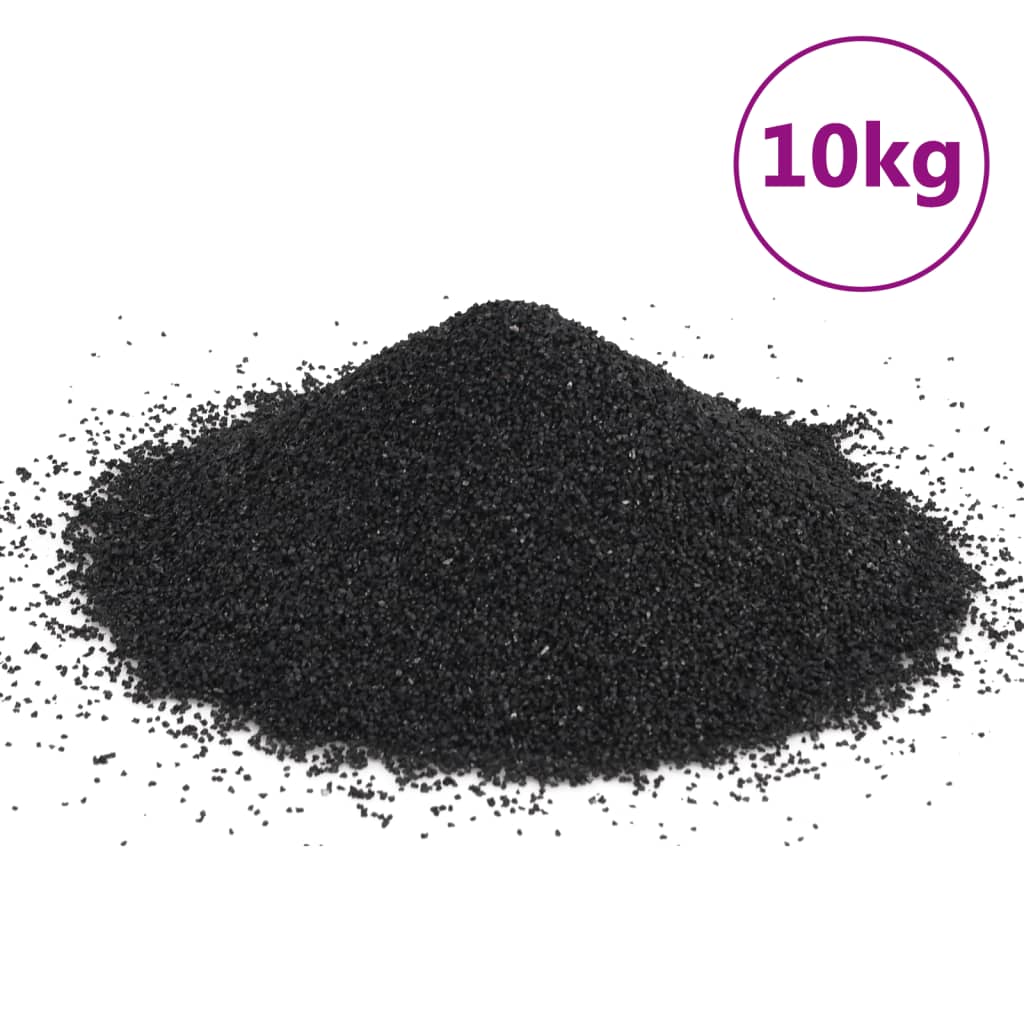 vidaXL Aquariumzand 10 kg 0,2-2 mm zwart