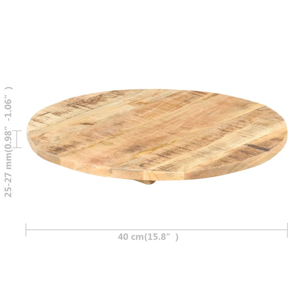 vidaXL Tafelblad Ø40x(2,5-2,7) cm massief mangohout