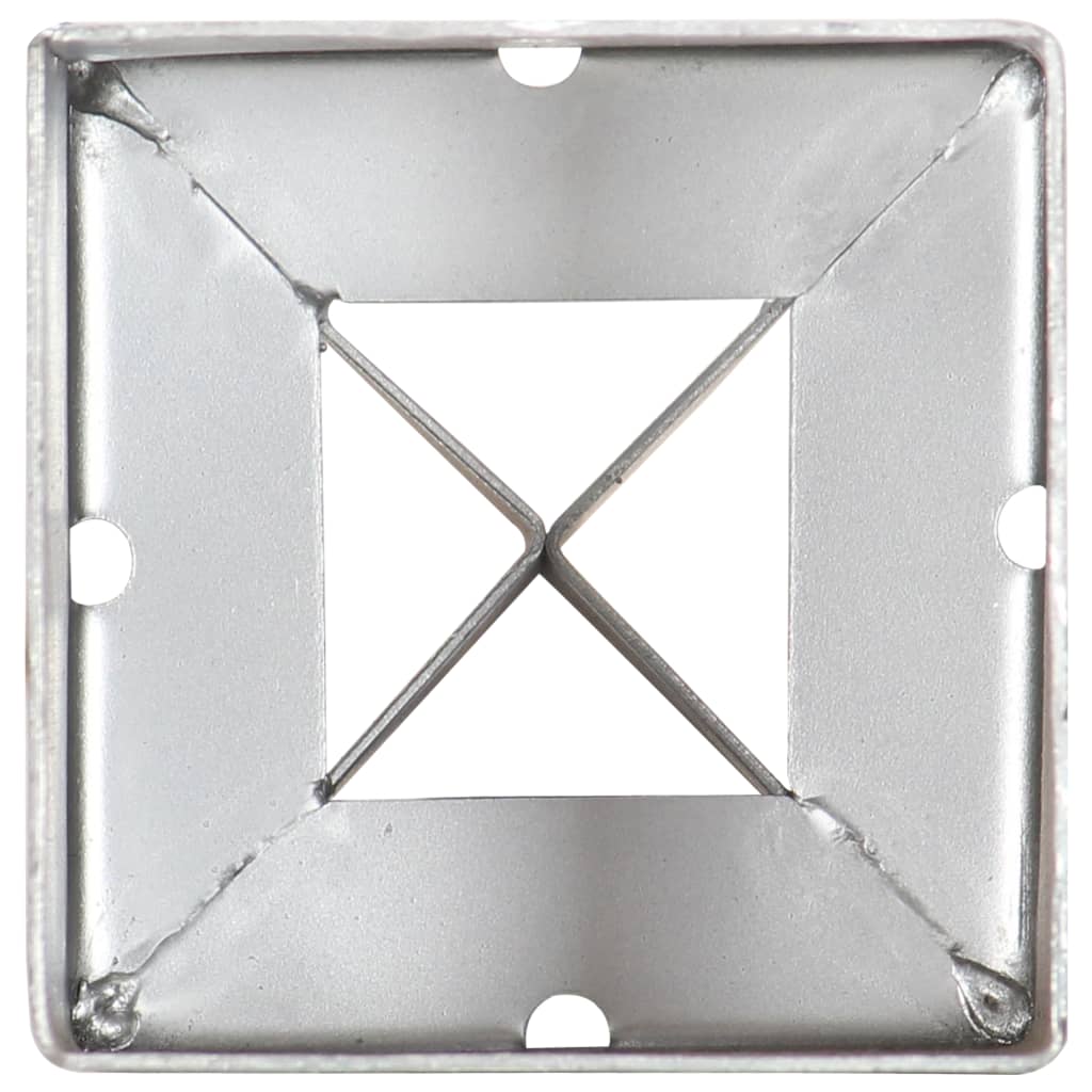 vidaXL Grondpinnen 12 st 9x9x75 cm gegalvaniseerd staal zilverkleurig