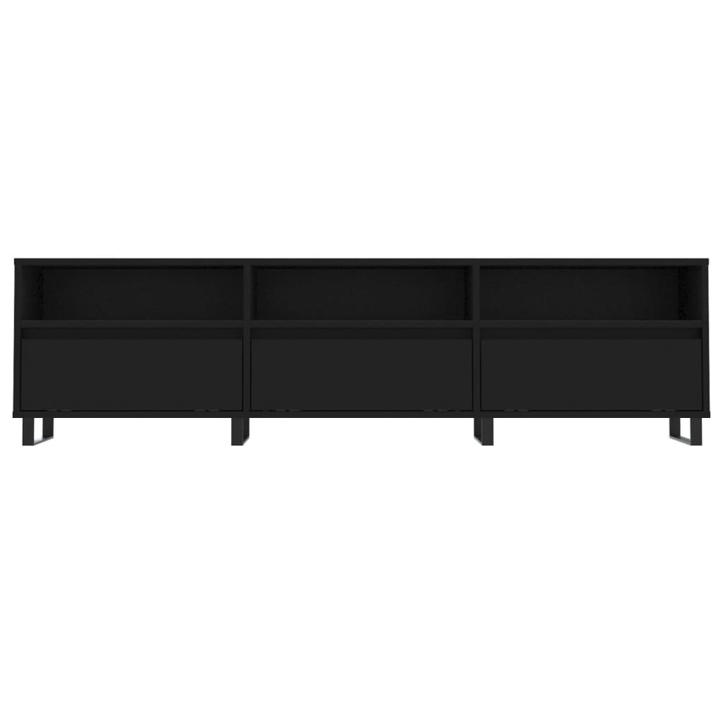 vidaXL Tv-meubel 150x30x44,5 cm bewerkt hout zwart