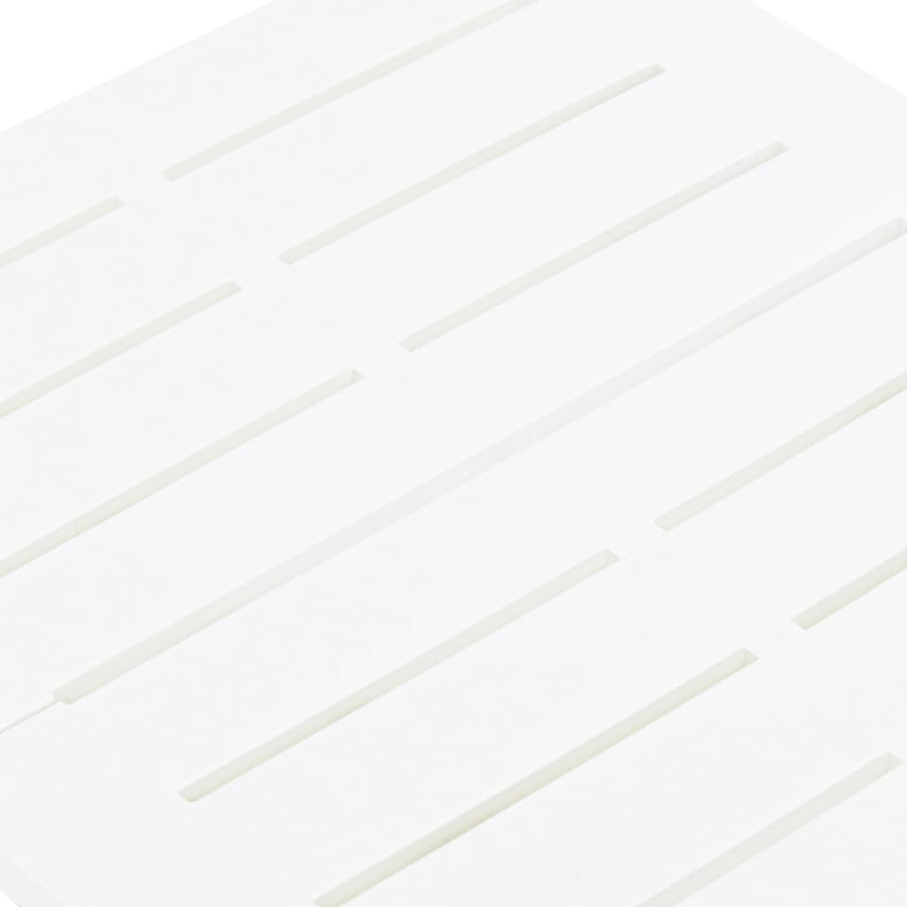 vidaXL Tuintafel inklapbaar 45x43x50 cm kunststof wit