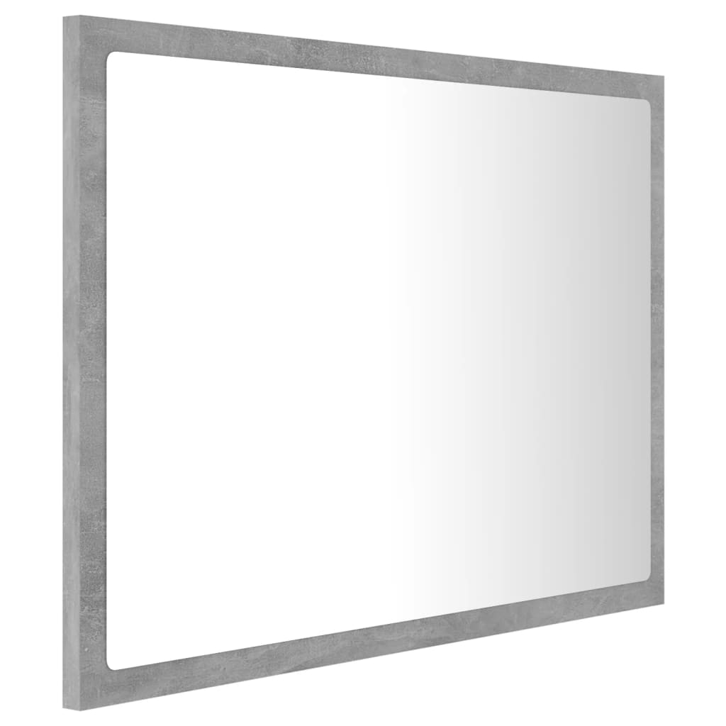 vidaXL Badkamerspiegel LED 60x8,5x37 cm acryl betongrijs