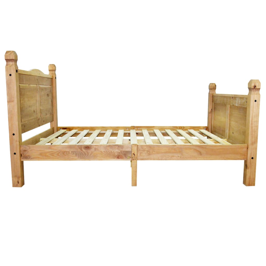 vidaXL Bed met traagschuim matras grenenhout Corona-stijl 160x200 cm