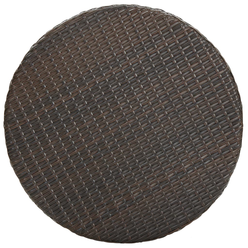 vidaXL Tuintafel 75,5x106 cm poly rattan bruin