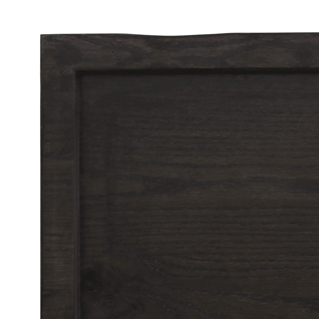 vidaXL Wastafelblad 40x40x(2-4) cm behandeld massief hout donkerbruin