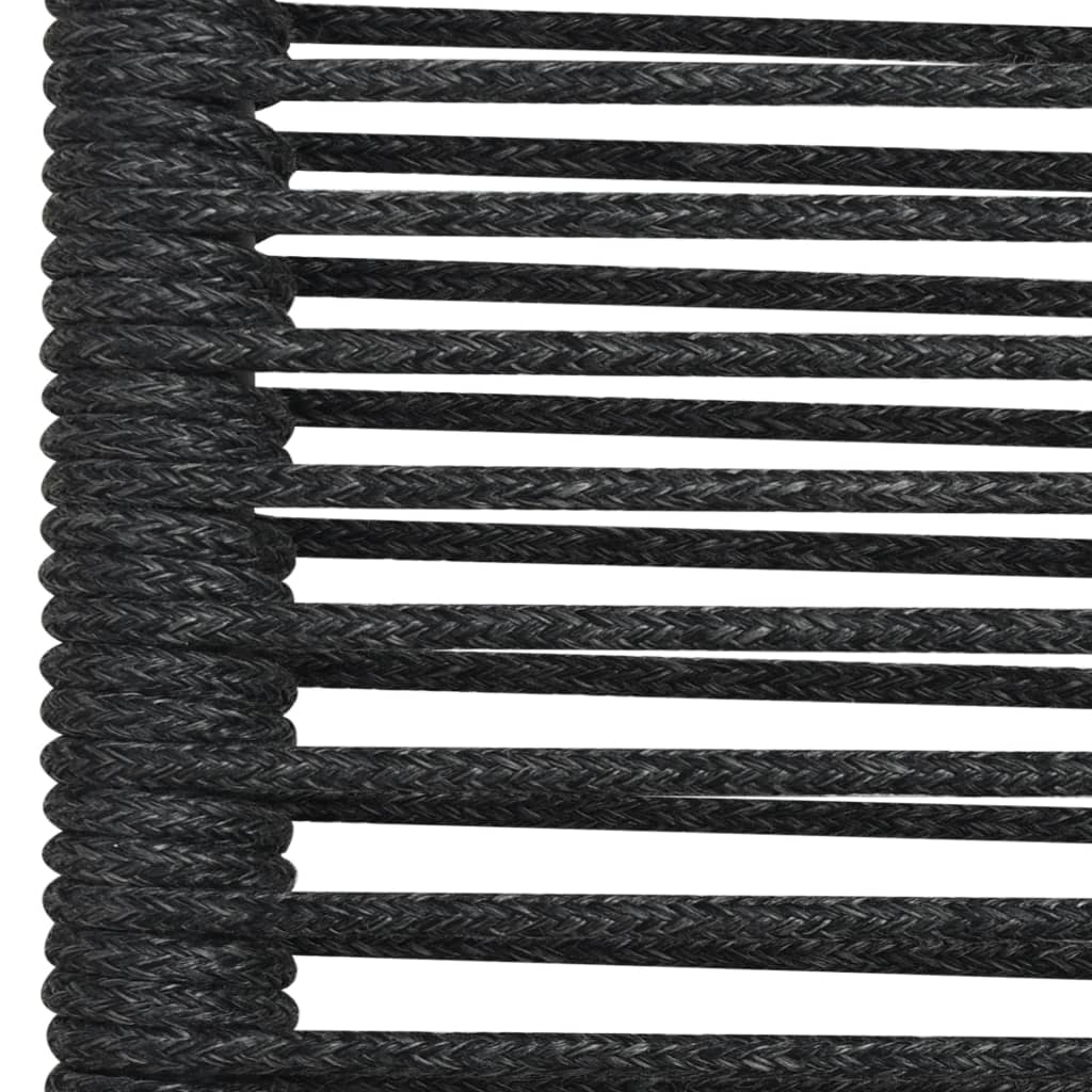 vidaXL 3-delige Tuinset katoenen touw en staal zwart
