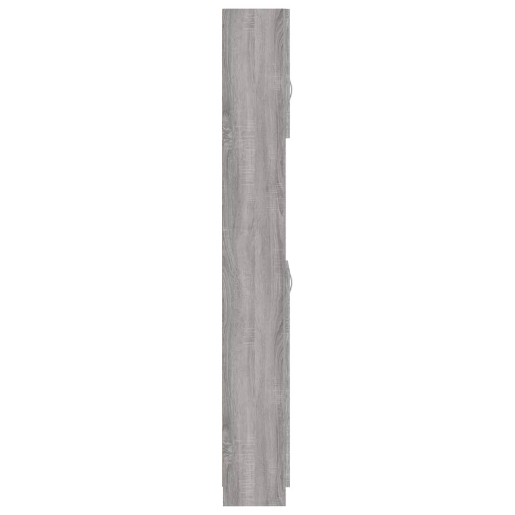 vidaXL Badkamerkast 32x25,5x190 cm bewerkt hout grijs sonoma eiken