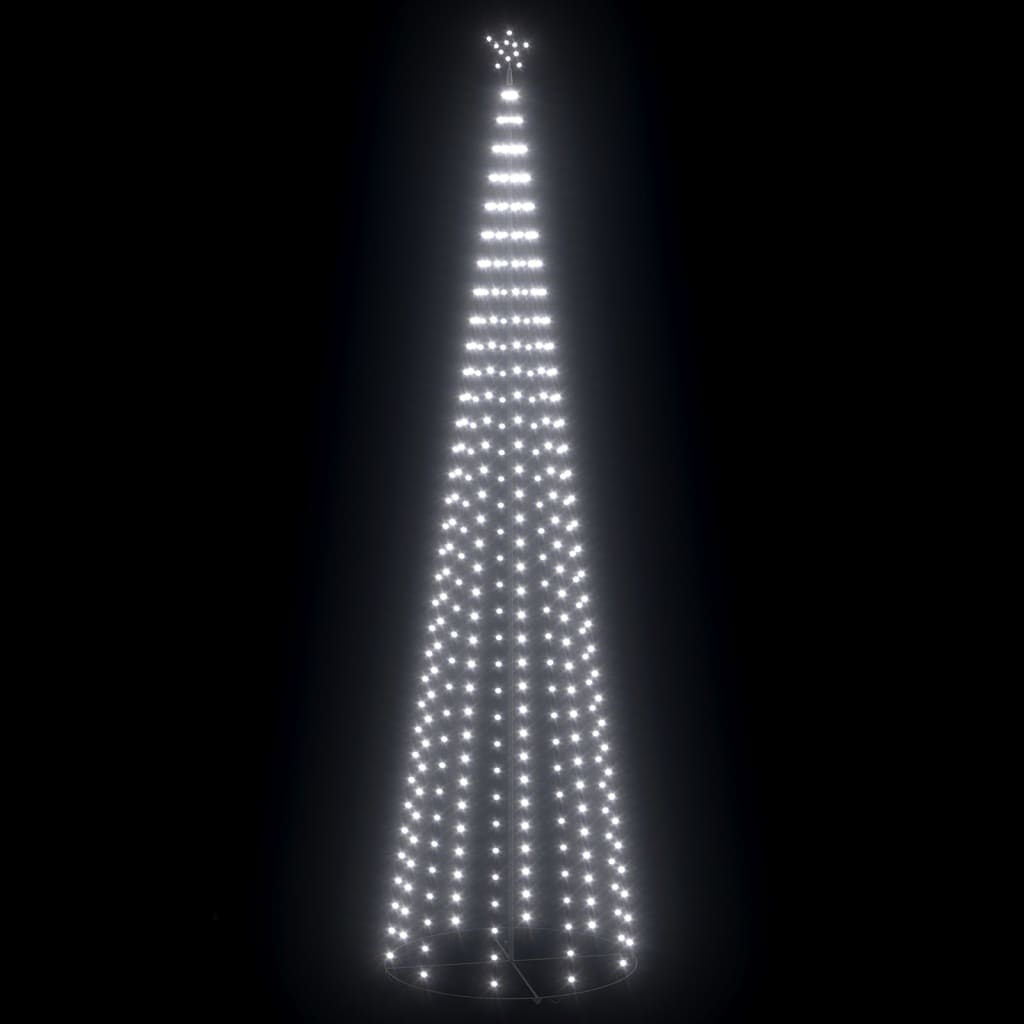 vidaXL Kegelkerstboom 752 koudwitte LED's 160x500 cm