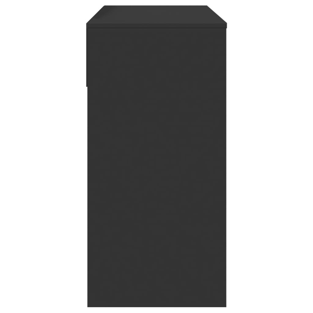 vidaXL Kaptafel met spiegel 80x39x80 cm zwart