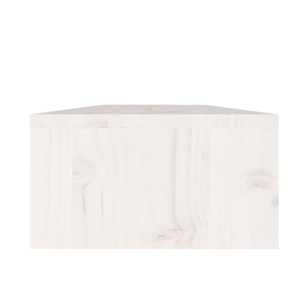 vidaXL Monitorstandaard 50x24x13 cm massief grenenhout wit