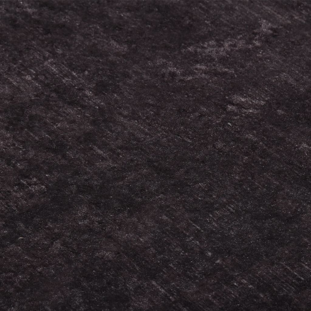 vidaXL Vloerkleed wasbaar anti-slip 190x300 cm zwart en goudkleurig
