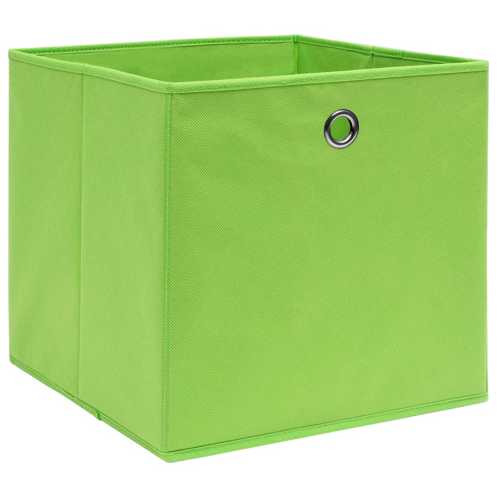 vidaXL Opbergboxen 10 st 32x32x32 cm stof groen