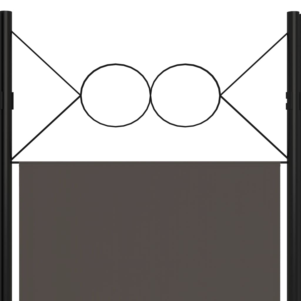 vidaXL Kamerscherm met 4 panelen 160x180 cm antraciet