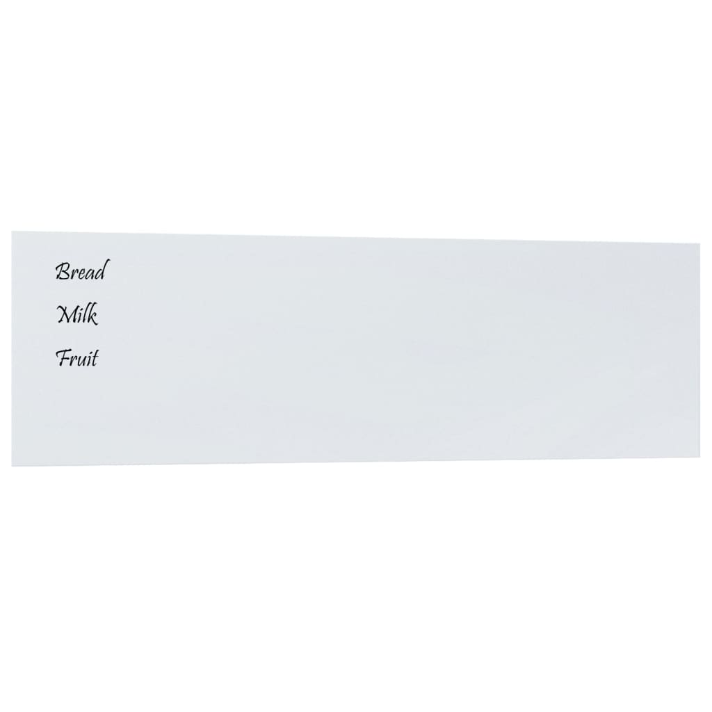vidaXL Magneetbord voor aan de wand 100x30 cm gehard glas wit